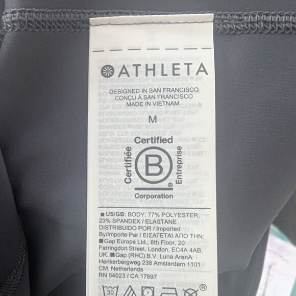 Athleta | Interval Stash High Rise 7" Short In Granite Blue - Picture 11 of 12